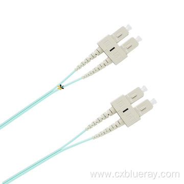 Duplex OM4 fiber optic patch cord